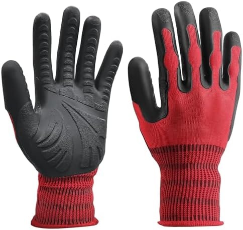 Aegend Gardening Gloves-Enhanced Non-Slip Grip Pattern,Thickened Recyclable TPE Coating-Breathable,Thorn-Resistant Work Glove