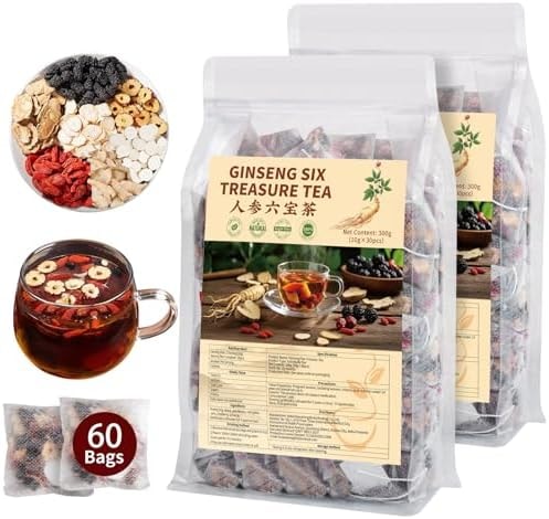 Kidney Tea Formula Ginseng Six Treasure Tea Bag for Cleanse Detox & Repair
