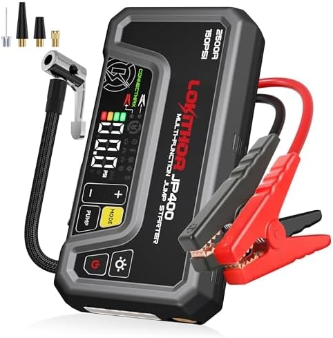 LOKITHOR JP400 Jump Starter with Air Compressor for 8.5L Gas/6.5L Diesel