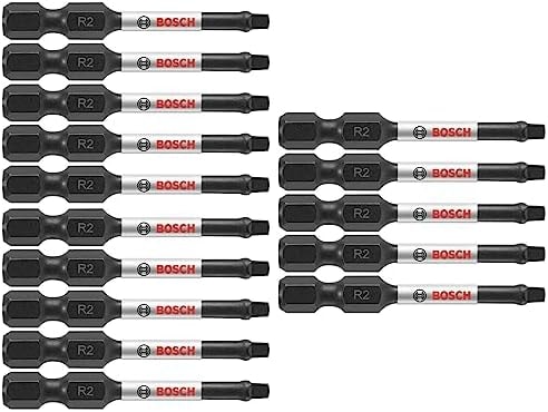 BOSCH ITSQ2205 5-Pack 2 In. Square #2 Impact Tough Screwdriving Power Bits