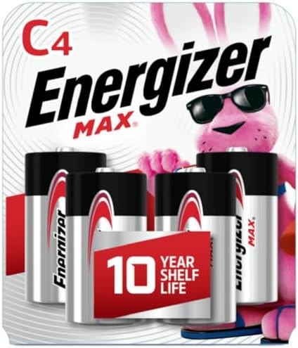 Energizer MAX C Batteries (4 Pack), C Cell Alkaline Batteries