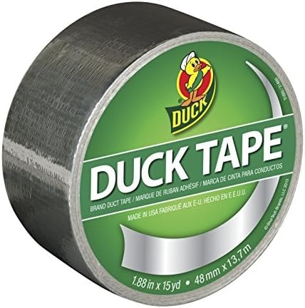 Duck Brand Metallic Duct Tape 283713, Single Roll, 1.88 Inches x 15 Yards, Chrome