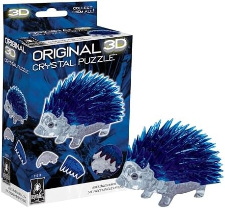 BePuzzled | Hedgehog Standard Original 3D Crystal Puzzle, Ages 12 and Up
