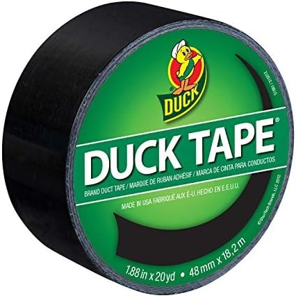 Duck Brand 1265013 Color Duct Tape, Single Roll, Black