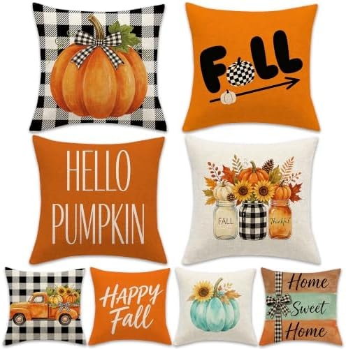 Fall Pillow Covers,Fall Decorations for Home,Thanksgiving Pillow Covers