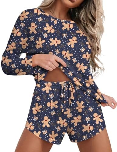 Ekouaer Pj Sets for Woman Waffle Knit Sexy Pajamas Long Matching Lounge Set