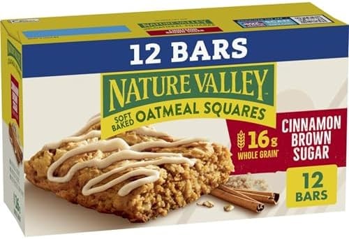 Nature Valley Cinnamon Brown Sugar Soft Baked Oatmeal Squares, 12 ct