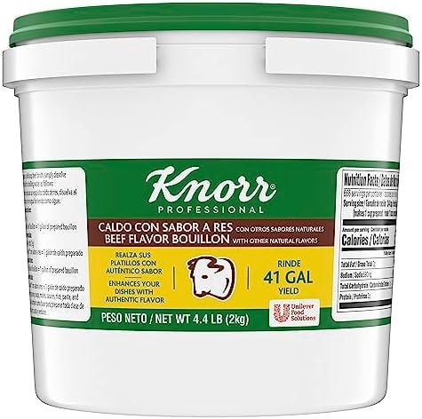 Knorr Professional Caldo de Res, Beef Bouillon Tub with Beef Flavor, 4.4 Lb