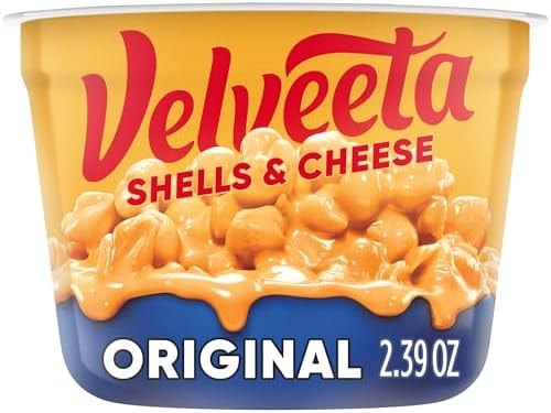 Velveeta Shells and Cheese Mac and Cheese, 1 Cup, for Easy Snack or Dinner Side, Original Flavor, 2.39 oz