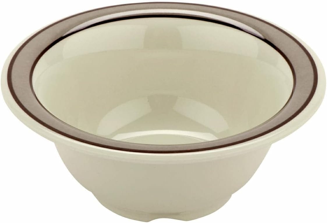 GET B-105-CA Melamine Narrow Rim Deep Fruit/Soup Bowl, 10 Ounce, Cambridge Beige (Set of 12)