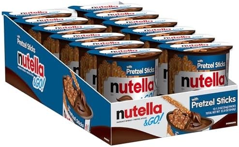 Nutella & Go Kids Snacks for Kids, Hazelnut Spread, 12 Pack, 1.9 oz