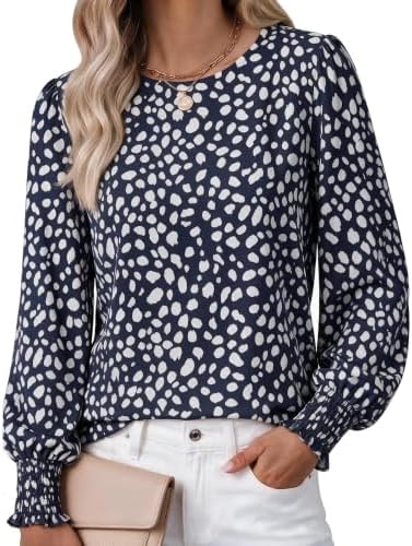 Halife Business Casual Tops for Women Long Sleeves Work Blouse Dress Shirts