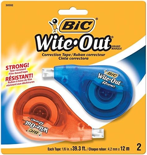 BIC Wite-Out EZ Correct Correction Tape, 2-Count