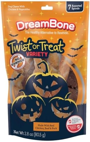 DreamBone Twist or Treat Spirals Variety Pack, 7 Assorted Spirals