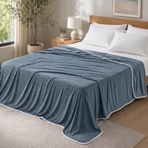 PHF Cooling Blanket King Size 108"x90", Navy Blue