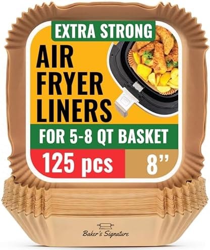 Air Fryer Paper Liners, 125Pcs Air Fryer Disposable Liners