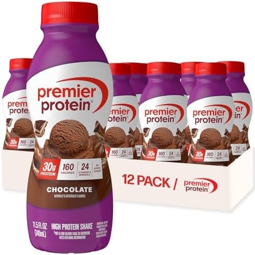Premier Protein 30g High Protein Shake, Chocolate, 12 Pack