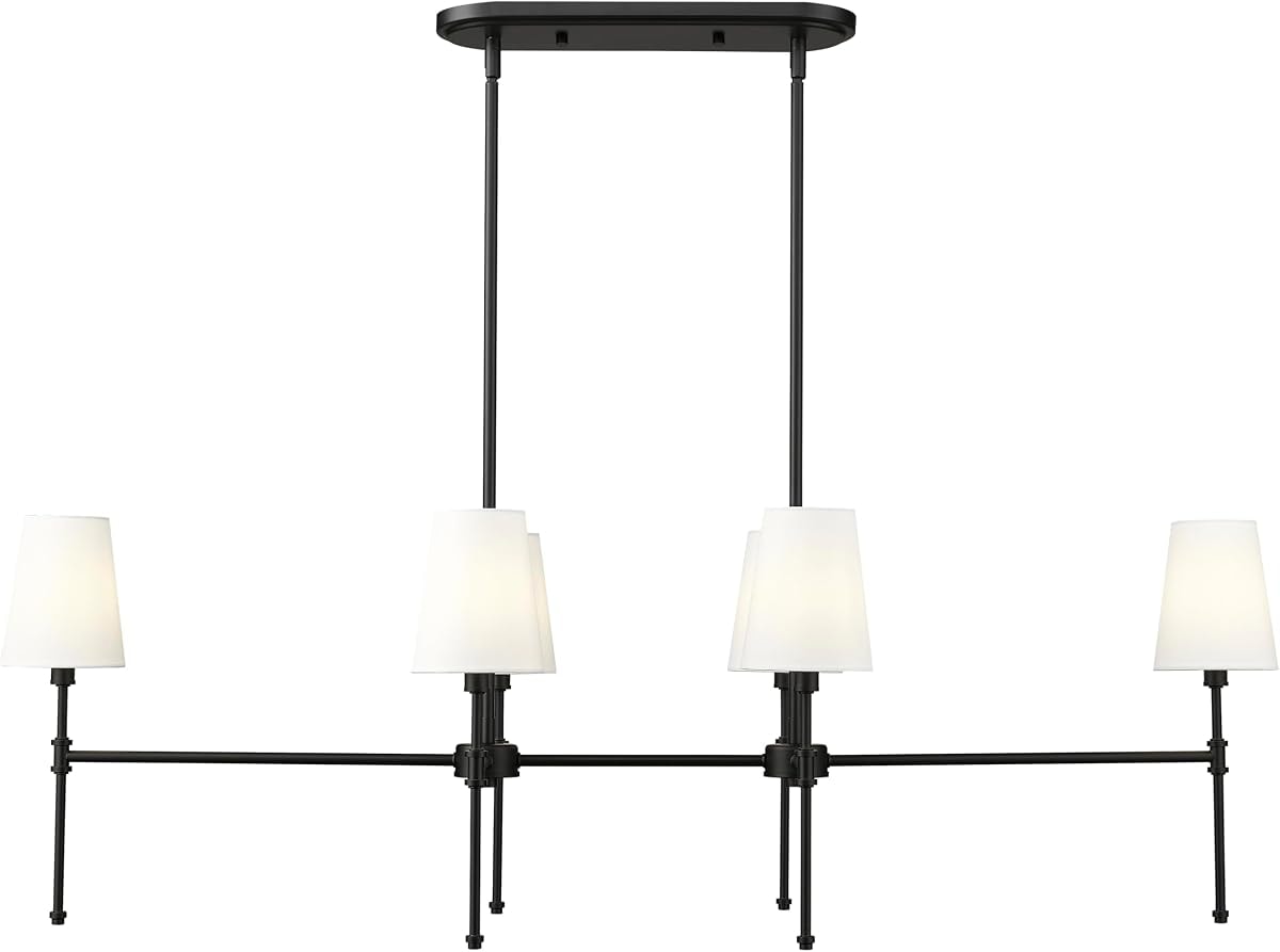 ML Lighting 16506-MB Adorra 48" Wide 6-Light Chandelier - Matte Black