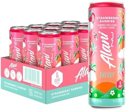 Alani Nu Strawberry Sunrise Sugar Free Energy Drink (Pack of 12)