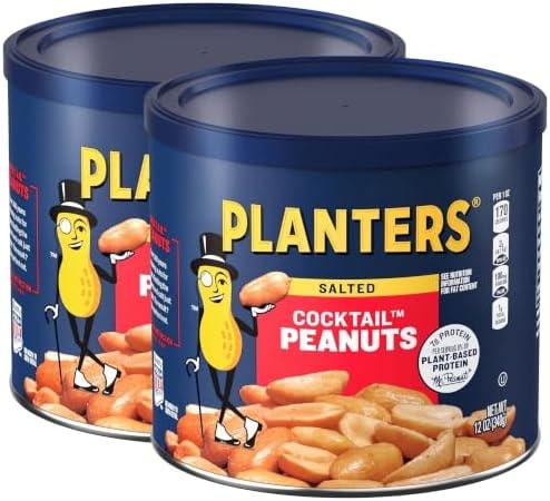 Planters Cocktail Peanuts (12 oz Jar) (Pack of 2)