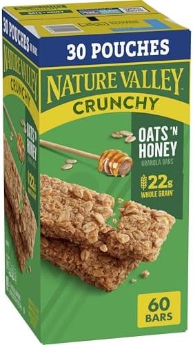 Nature Valley Crunchy Oats N Honey Granola Bars, 60 ct