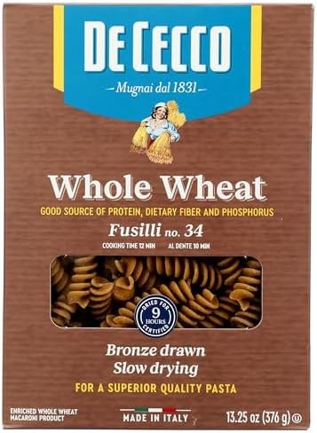 De Cecco Pasta Fusilli Whole Wheat, 13.25 oz