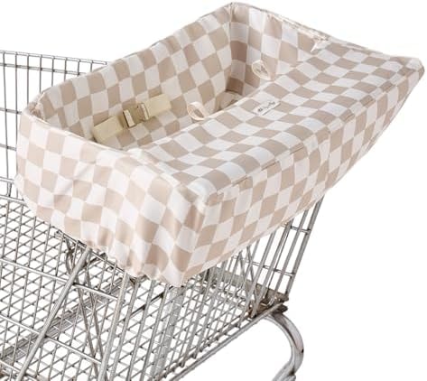 Itzy Ritzy Shopping Cart & High Chair Cover, Baby Seat Cover (Checkerboard)