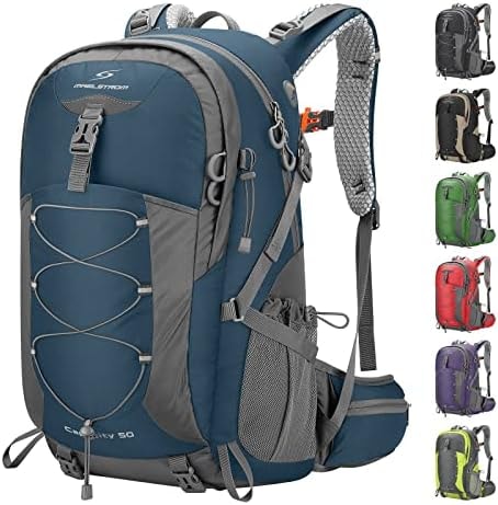 Maelstrom 50L Hiking Backpack, Lightweight Camping Daypack with Rain Cover