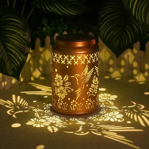 Birthday Gifts for Women Men, Garden Decor Hummingbird Solar Lanterns Outdoor Waterproof, Teacher Appreciation Gifts, Graduation Gifts, Mother Day Gifts for Mom