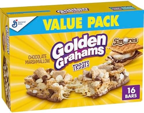 Golden Grahams S'mores Cereal Treat Bars, Value Pack, 16 ct, 16.96 oz
