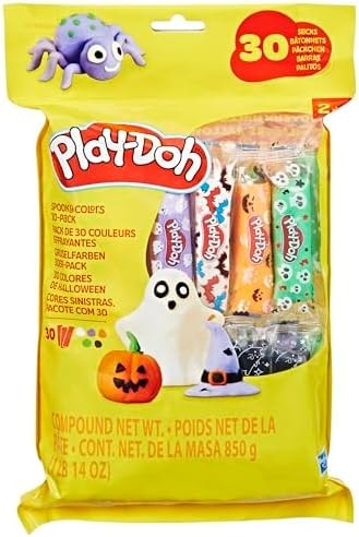 Play-Doh 30 Pack Spooky Colors, Individually Wrapped 1 Ounce Sticks for Halloween, Trick or Treat, or Fall Seasonal Arts & Crafts for Kids 2+