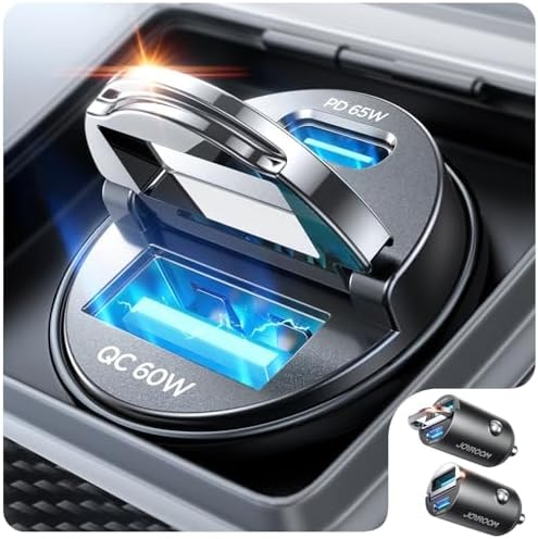 JOYROOM 2-Pack 125W USB-C Car Charger, 2-Port Cigarette Lighter USB Charger