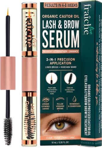 Organic Castor Oil Lash Serum for Eyelash Growth Serum and Eyebrow Growth