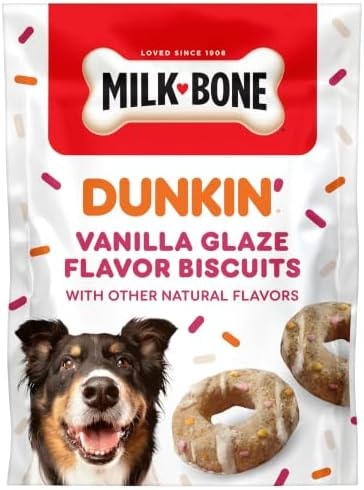 Milk-Bone Dunkin’ Vanilla Glaze Flavor Dog Biscuits, 8 Oz.
