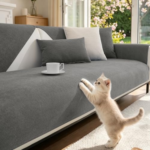 GOSTADY Pet Scratch Resistant Sofa Cover, Non Slip Couch Covers for Sofa
