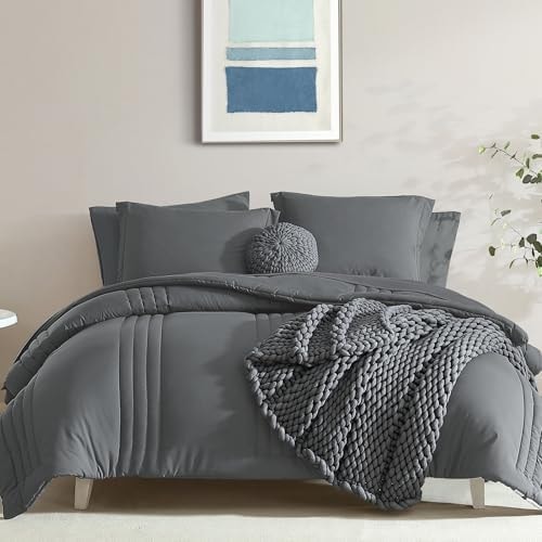 Super King Plus Size Comforter Set-7 Pieces Bed in a Bag King Bedding Sets
