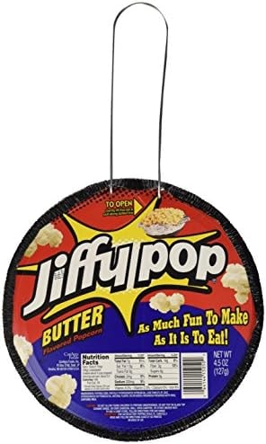 JIFFY POP Butter Flavored Popcorn, Stovetop Popping Pan, 4.5 oz.