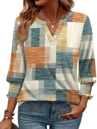 Womens Summer Tops Boho Short Sleeve Shirts for Women Trendy Plus Size Beach Vacation Clothes Teachers Spring Outfits 2026 V Neck Work Blouses Dressy Casual Business Fashion Clothing Cute