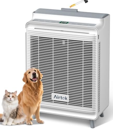 AIRTOK Pet Air Purifier for Home Large Room Up to 2240 Ft² in 1 Hr, AP2801