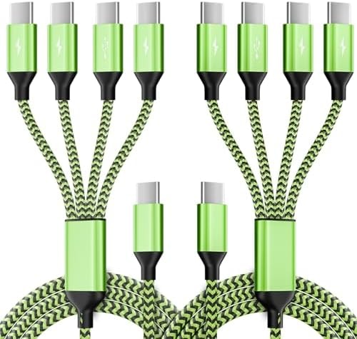 USB C Splitter Multi Charging Cable for Multiple Devices, 2Pack 5FT