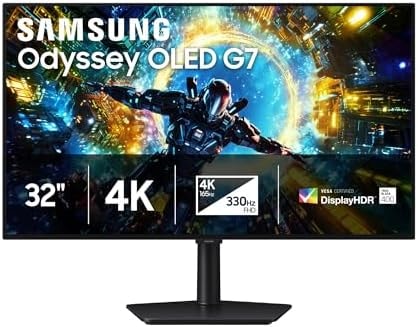 Samsung 32" Odyssey OLED G7 (G73SH) Series Gaming Monitor, 4K Resolution