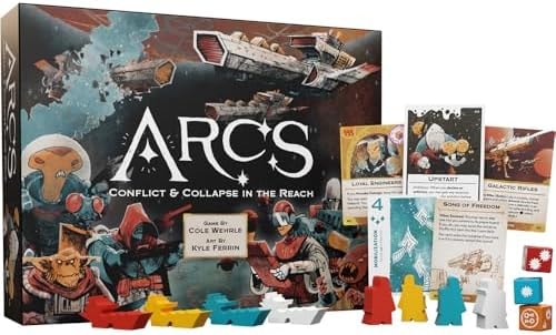 Arcs Board Game by Leder Games | Ages 14+ | 2–4 Players | Tactical Space Opera Strategy Game with Trick-Taking Action System, Galactic Warfare, Diplomacy & Asymmetric Play