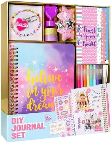 Nollh DlY Journal Kit for Girls Scrapbook Gifts for 8-12 Year Old Girl