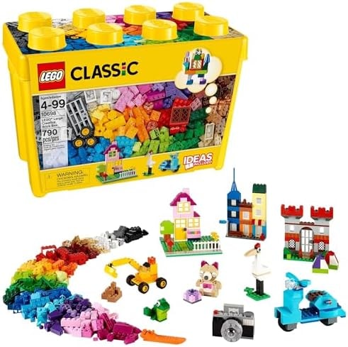 LEGO Classic Large Creative Brick Box 10698 Building Set, Toy Storage Solution for Home or Classrooms, Interactive Building Toy for Kids, Boys, and Girls