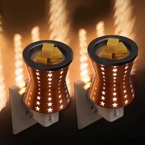 L LOHAS LED Wax Melt Warmer, 2 Pack Plug in Wax Warmer for Scented Wax