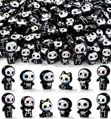 Celltestria 60pcs Halloween Mini Figurines Resin Ghost Toys