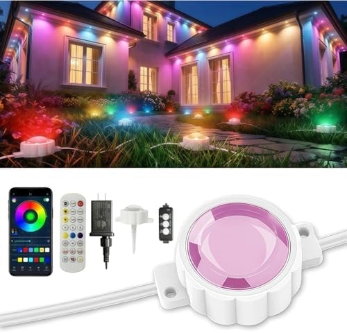 LightSeek Permanent Outdoor Lights for eave, (101Ft 72 LED)