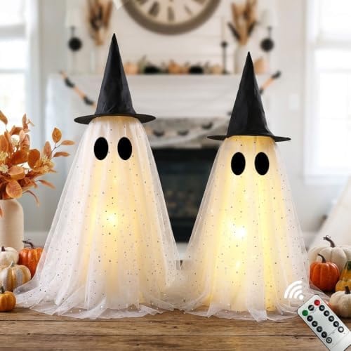 Halloween Ghost Decorations,Spooky Ghost Crafts for Halloween Decor Indoor