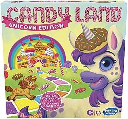 Hasbro Gaming Candy Land Unicorn Edition Preschool Board Game | Back to School Gifts for Kids | Classroom Toys | Ages 3+ (Amazon Exclusive)