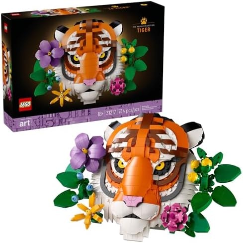 LEGO Art The Fauna Collection – Tiger, Building Set for Adults 18+ - New Home or Housewarming Gift Idea - Collectible DIY Kit for Men and Women Who Enjoy Arts and Crafts - 31217